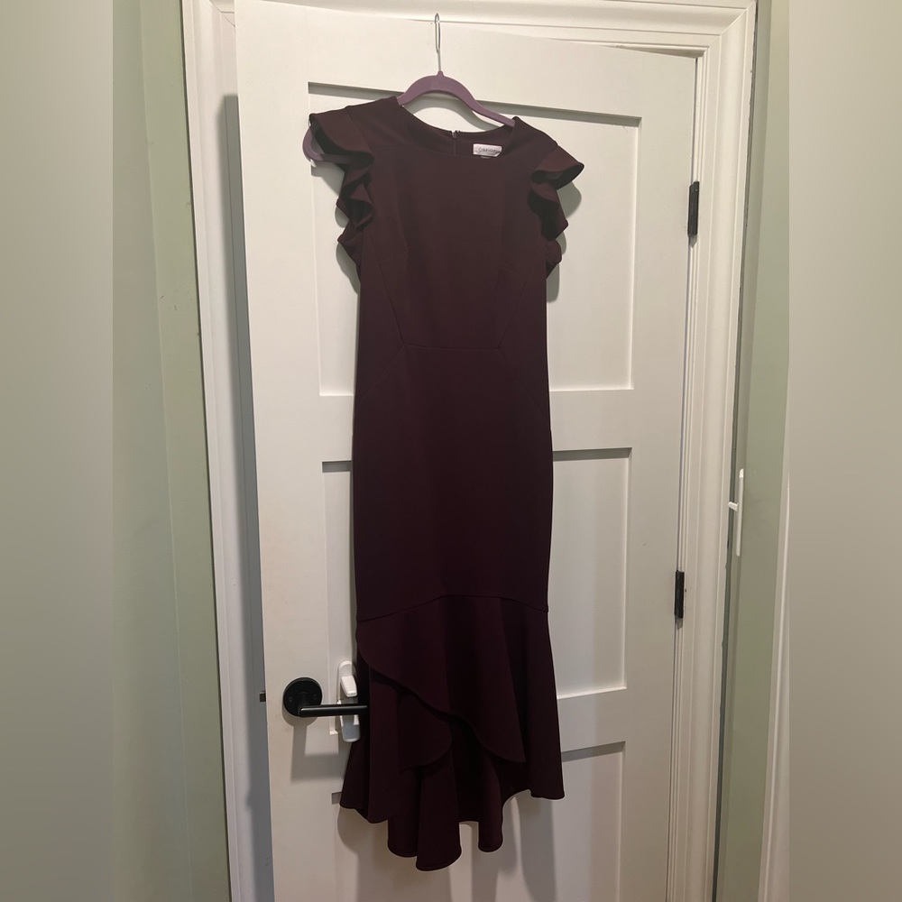 Purple High-Low Calvin Klein Dress